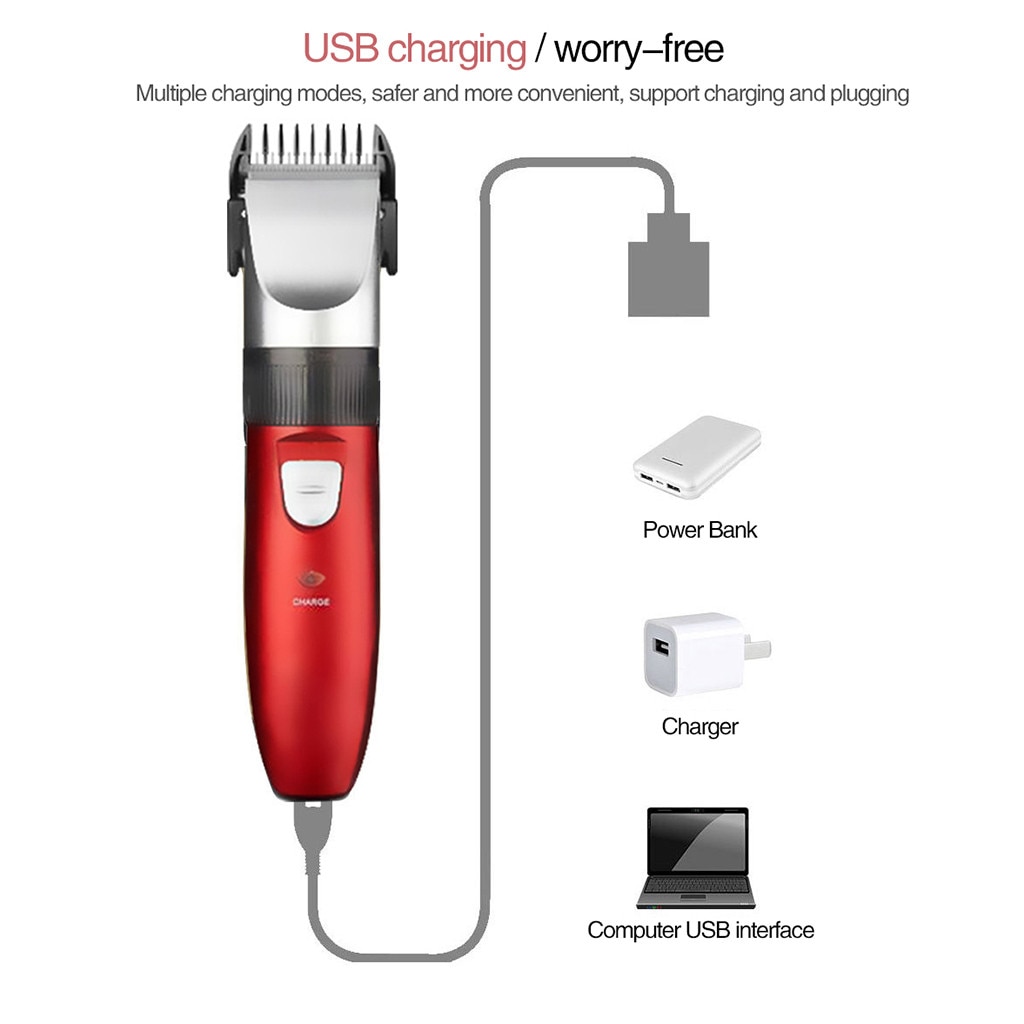 Rechargeable Low-noise Pet Hair Clipper Remover Cutter Grooming Set Cat Dog Hair Trimmer Electrical Pets Hair Cut Machine