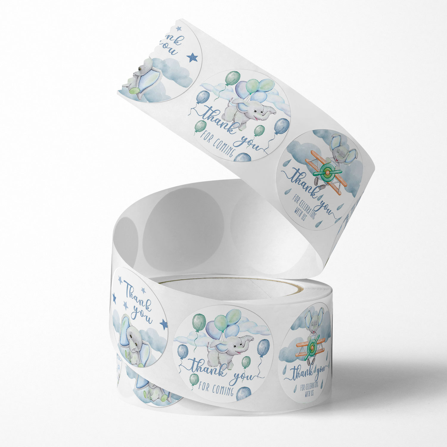 Bedankjes Stickers Cartoon Olifant Sticker Cadeau Pakket Zegel Etiketten Klein Bedrijf Bedankt Stickers 2.5Cm 100-500 Stuks