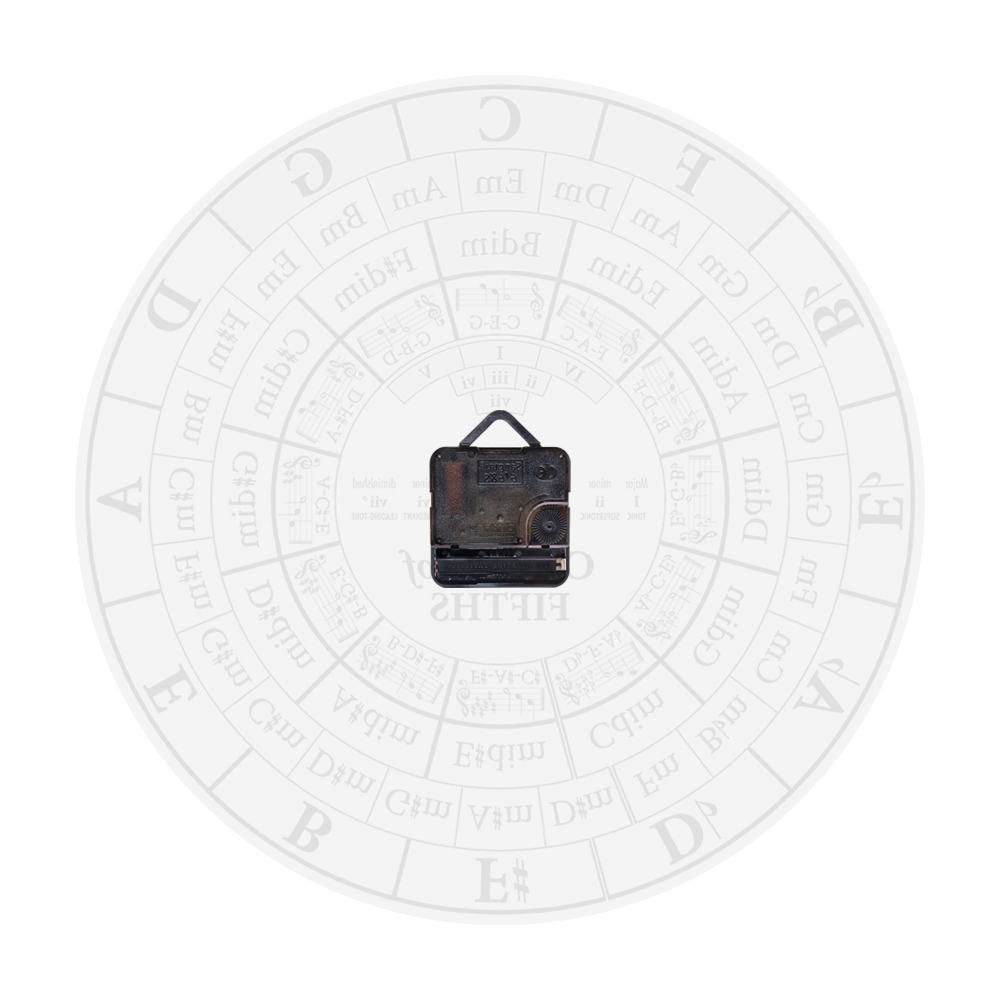Circle Of Fifths Stave Musician Composer Music Teaching Modern Hanging Quartz Clock Harmony Theory Music Study Wall Clock