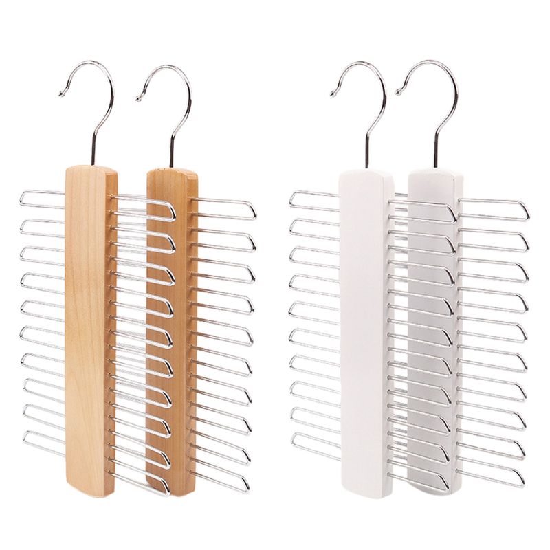 Porte-cravate en bois, 20 barres, écharpe, ceinture, accessoire