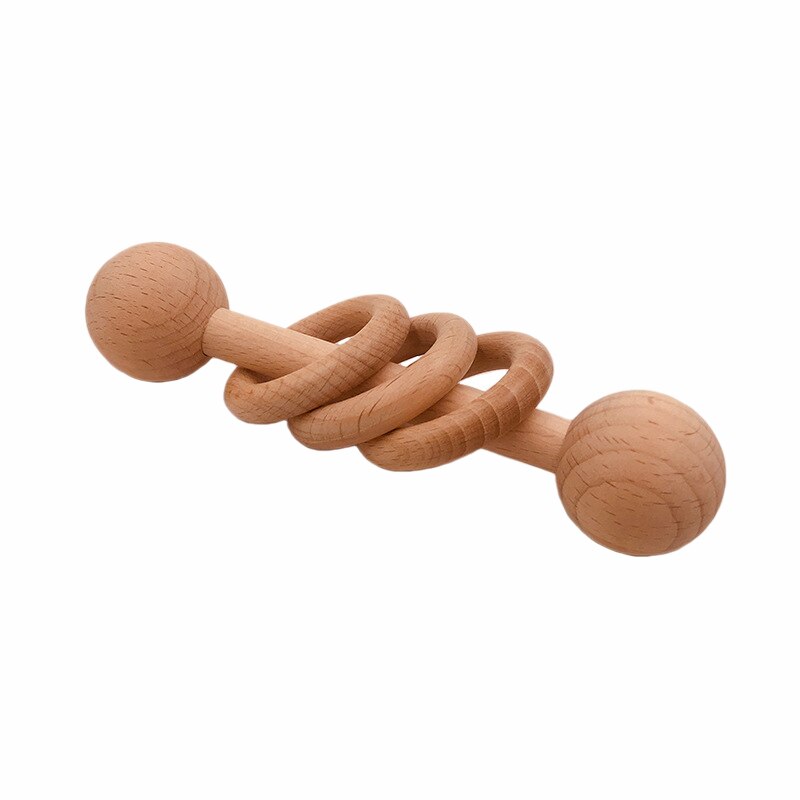 1 Pcs Houten Bijtring Rammelaar Activiteit Gym Speelgoed Houten Lege Ring Kinderziektes Speelgoed Baby Verpleging: Default Title
