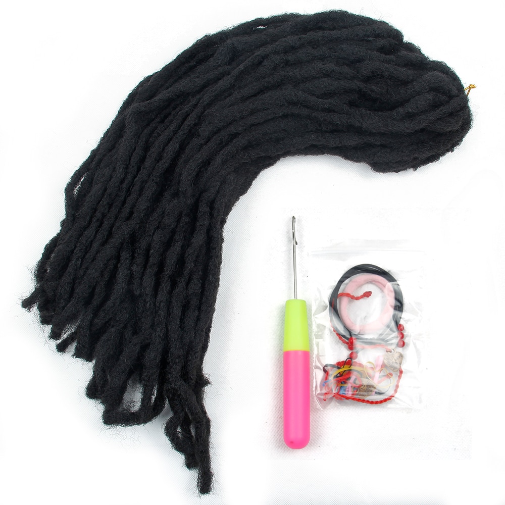 Synthetic Dread locks Soft Hair Black Red Brown Golden Hair Twist Braids Crochet Braiding Extension Braids Hair Pieces