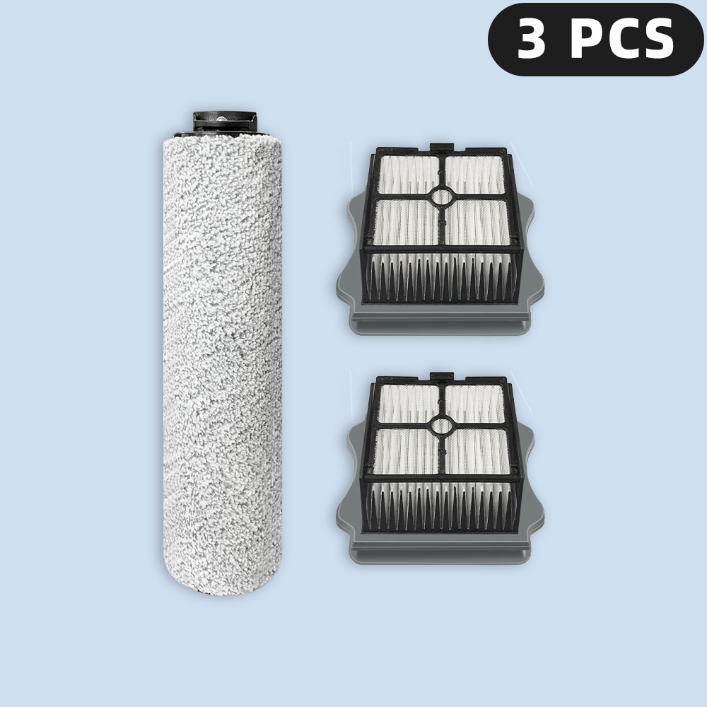 Compatible For ( Tineco Floor One S5 Steam / Tineco iFloor 5 Steam ) Spare Parts Accessories Roller Brush Hepa Filter: Light Grey