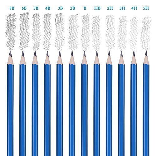 33 Uds dibujo y dibujo lápices de grafito barras de carboncillo borradores Set de fundas boceto papelería dibujo suministros