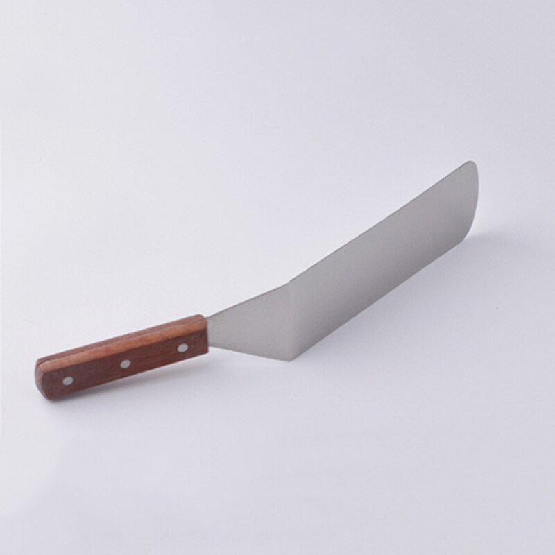 Espátula de acero inoxidable para parrilla, pala para carne, mango de madera, espátula para freír carne, herramienta de cocina, accesorios de cocina