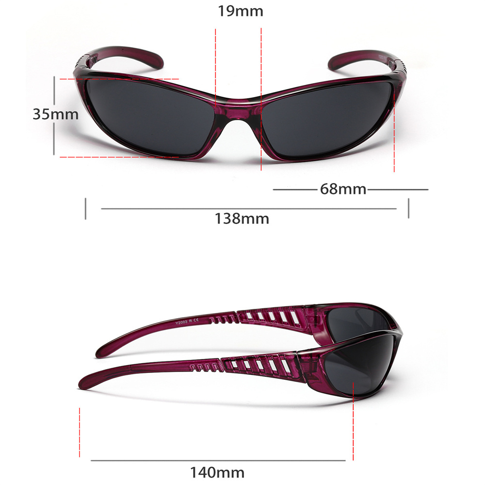 Gafas de montura Ovalada para hombre y mujer, lentes multicolores góticos para deportes de ciclismo al aire libre, UV400, Retro, Y2K, Punk, Hip Hop, novedad de 2023