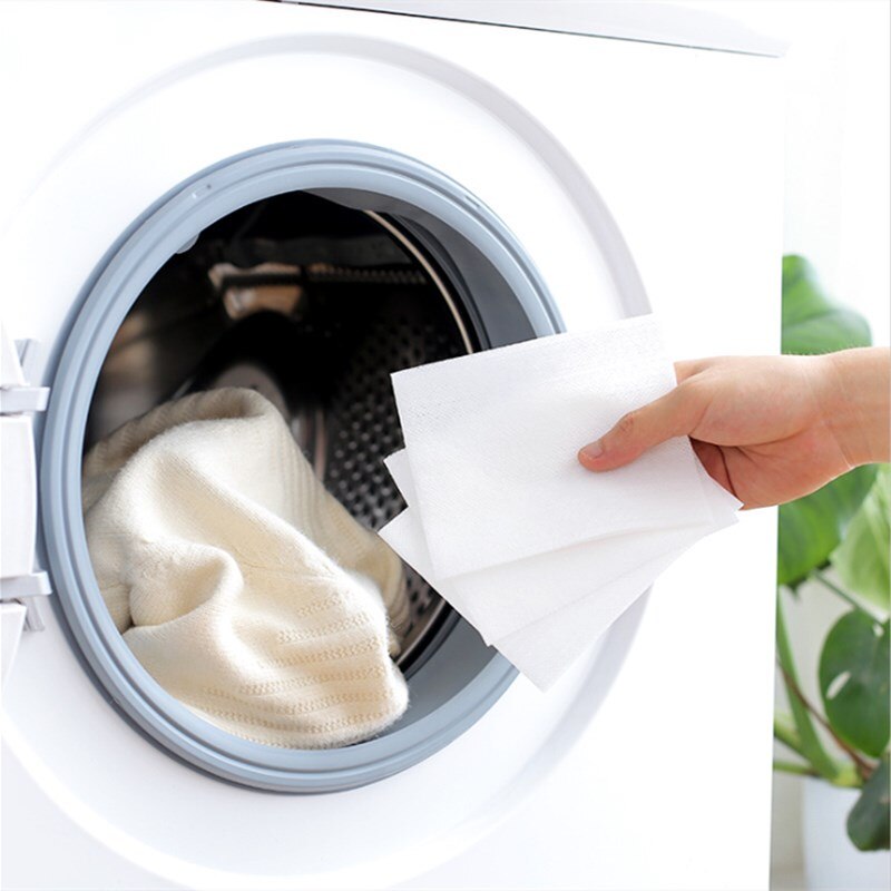 Papel de lavandería con absorción de Color, hoja que previene las manchas, uso en lavadora, previene el teñido mezclado, 24 Uds.