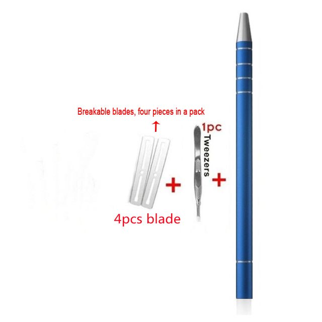 Shaving Razor Knife Pen for Hairstyle Hair Trimmers Eyebrows Shaving Hair Accessories Men&#39;s Shaving Supplies: Random with 4 blades