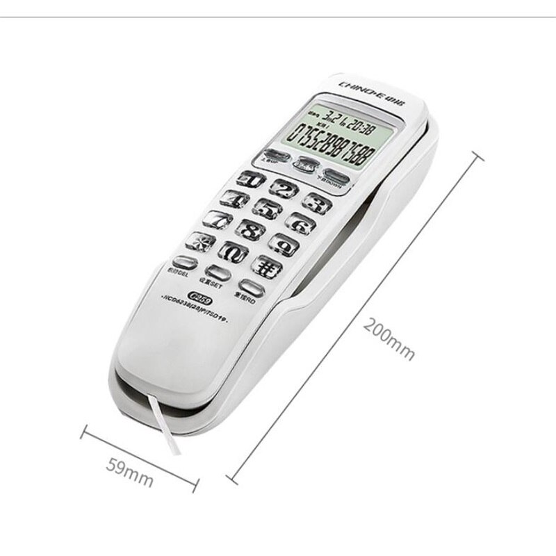 Wall Mounted Wired Corded Telephone Desktop Phone Office Landline phone Home Fixed Telephone Caller ID