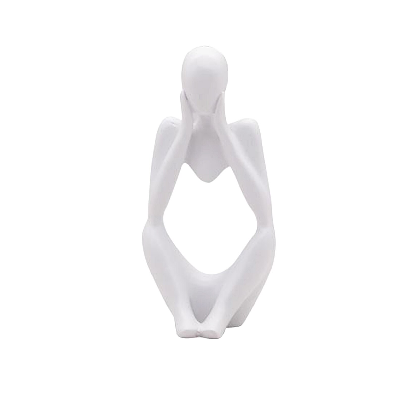 Abstract Denker Sculptuur Hars Beeldje Tekens Denken Mensen Ambachten Ornamenten Zandsteen Standbeelden Home Decor: White