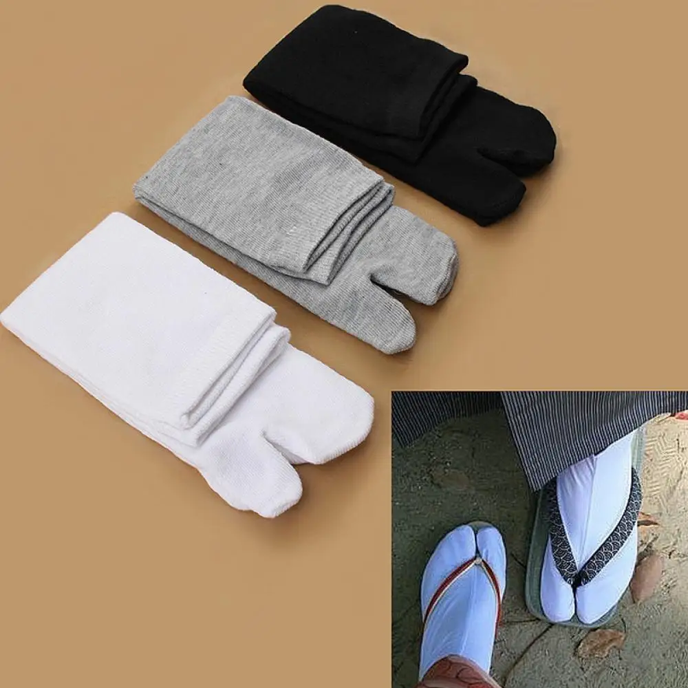 1/3Pairs Japanese Style Tabi Toe Socks Cotton Men Women Bamboo Fiber Deodorant Breathable Separate Kimono Flip FlopTwo Fingers