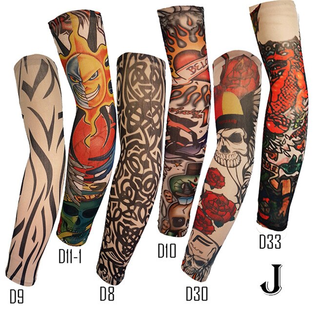 Tatovering ærme armvarmere sommer print manga til mand ærme sømløs sommer tatovering syet udendørs kvinde ride ærme: J