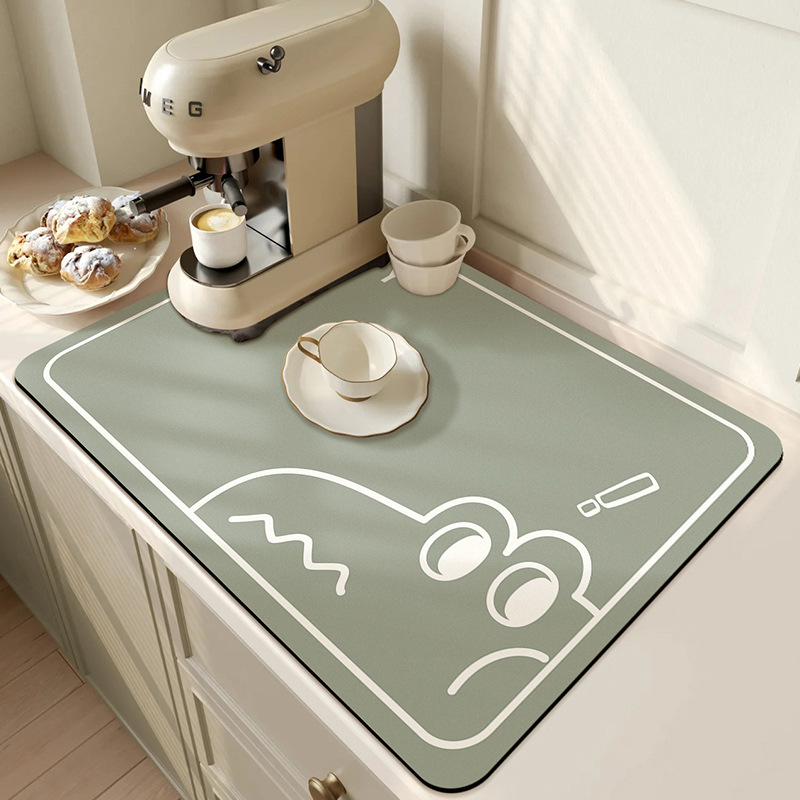 Grand tapis de cuisine Super absorbant, tapis de vidange de plat à café, tapis de séchage, tapis de vidange de salle de bains à séchage rapide, napperon de robinet de cuisine