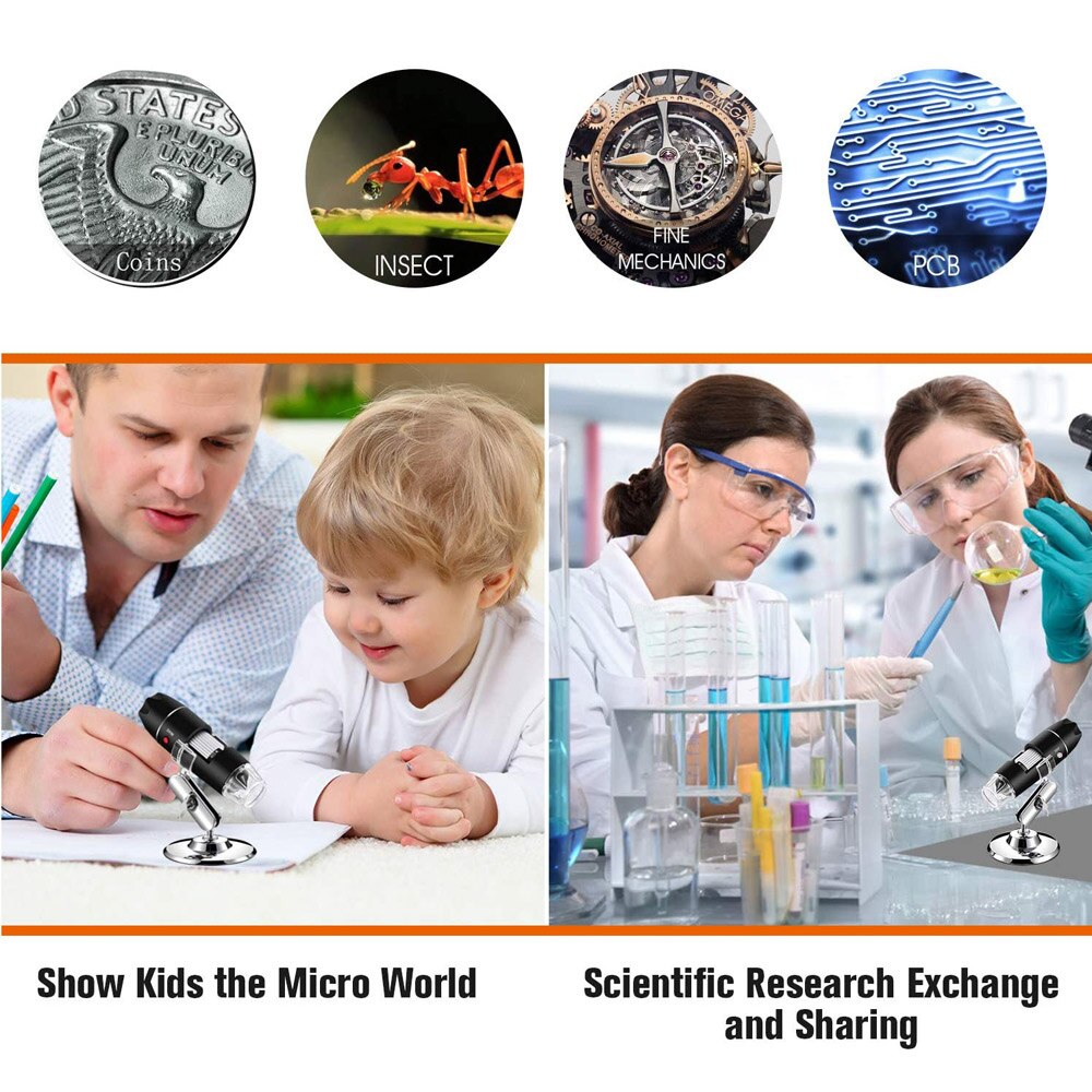 1000X 1600X Digitale Microscoop Hd 1080P Led Usb Microscoop Mobiele Telefoon Microscoop Camera Voor Smartphone Pcb Inspectie Gereedschap