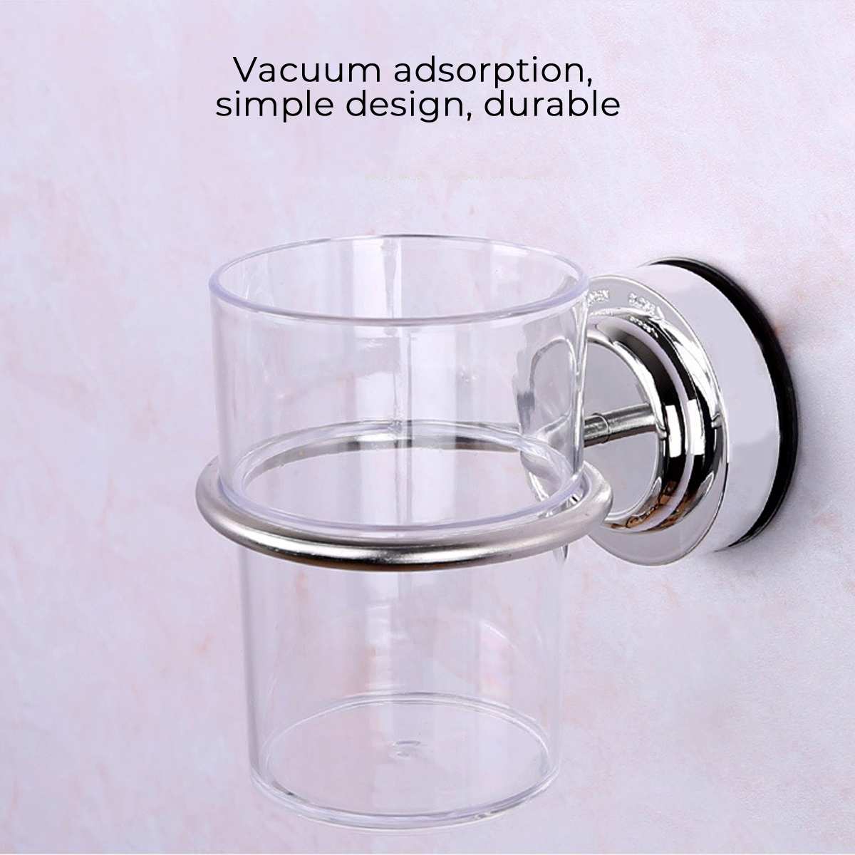 Porte-gobelet mural en acier inoxydable pour brosse à dents et dents, accessoire de salle de bain