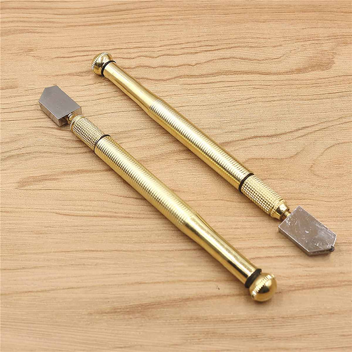 175mm Glass Cutter Diamond Tip Steel Blade Cutting Tool Oil Feed Glass Cutter Antislip Metal Handle For Hand Tool Glass Cutting