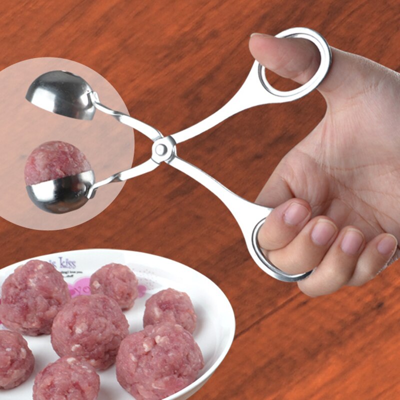Stainless Steel Meatball Clip Convenient Kitchen Meatball Maker Rice Ball Fish Ball Making Mold Tool Kitchen Accessories