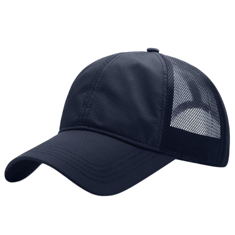 Gorra de béisbol transpirable para hombres y mujeres, sombrero de béisbol de malla lisa, Casual, sombreros para hombres y mujeres, gorro de Hip Hop, sombreros de para exteriores: A3ZQ