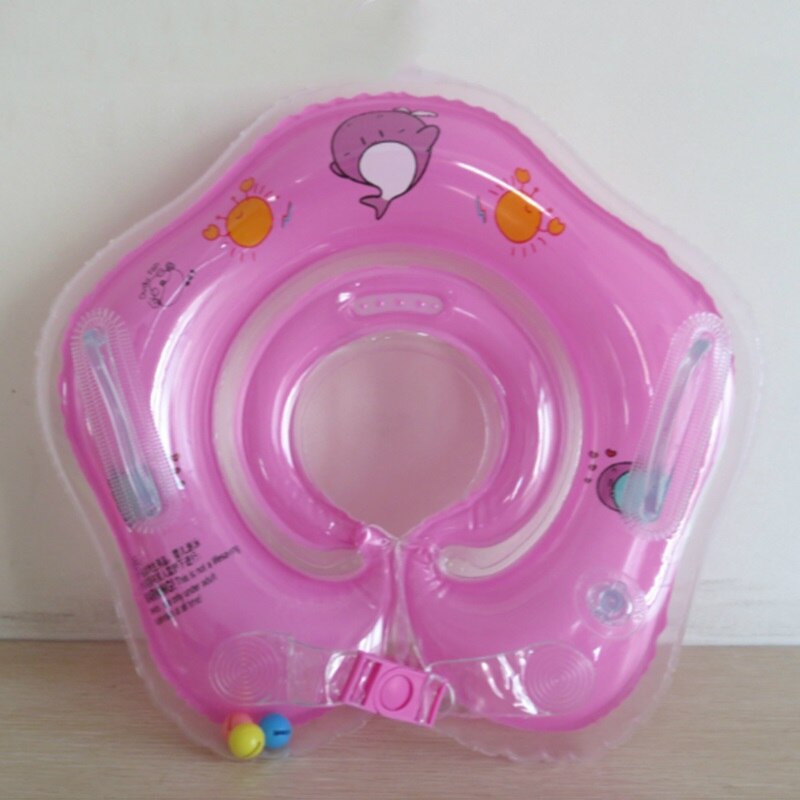Zwemmen Baby Accessoires Hals Ring Buis Veiligheid Baby Float Cirkel Voor Baden Opblaasbare Flamingo Opblaasbare Water: rose red