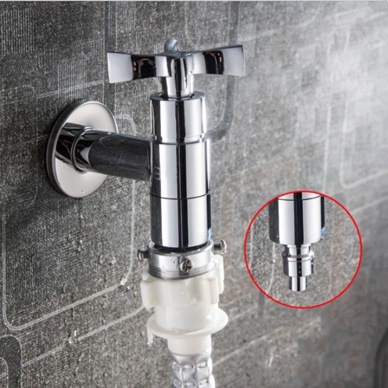 1PC Kupfer Verchromt Explosion-nachweisen Wasser Waschmaschine Wasserhahn