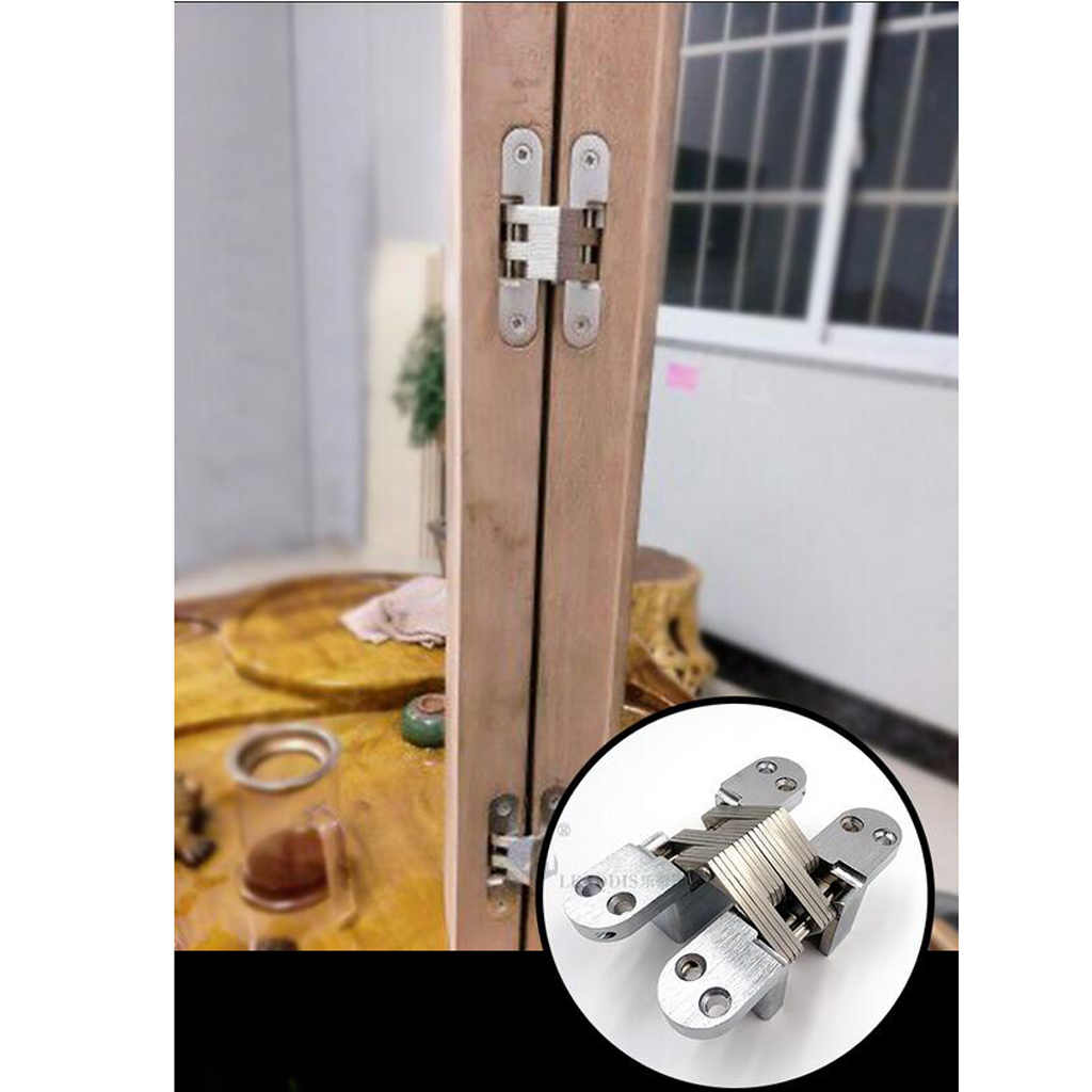 Heavy Duty Cross HStainless Steel Hidden Conceal Hinge Invisible Cross Door
