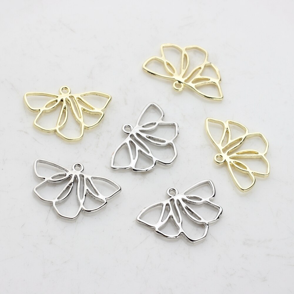 Zink-legierung Charms Goldene Hohle Blume Form Charms Verbinder 6 teile/los Für DIY Ohrringe, Der Zubehör