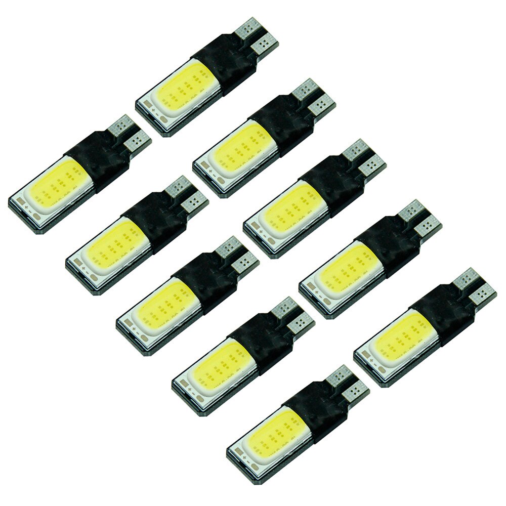 10 Pcs T10 Led 194 168 W5W Cob Interieur Lamp Licht Wit Parking Backup Brake Lampen Canbus Geen Fout Auto 'S xenon Auto Led