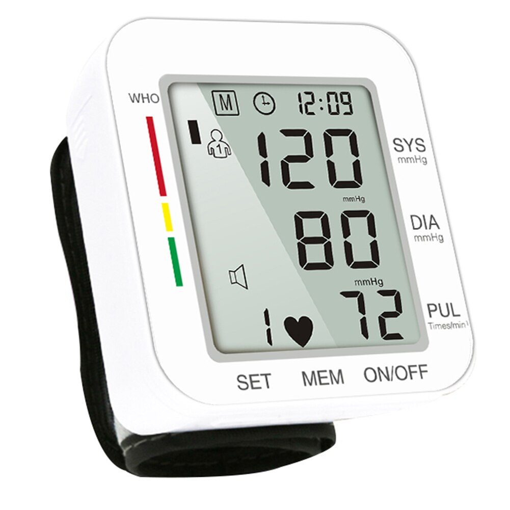 Huishoudelijke Automatische Digitale Pols Bloeddrukmeter Gauge Meter Lcd-scherm Heart Beat Rate Pulse Meter Meet Tool