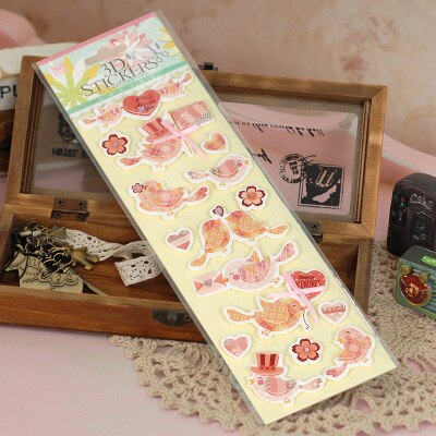Papel de felicitación Eno, pegatinas 3D para hacer tarjetas de decoración, pegatinas de scrapbooking, pegatina retro de papel artesanal: 08