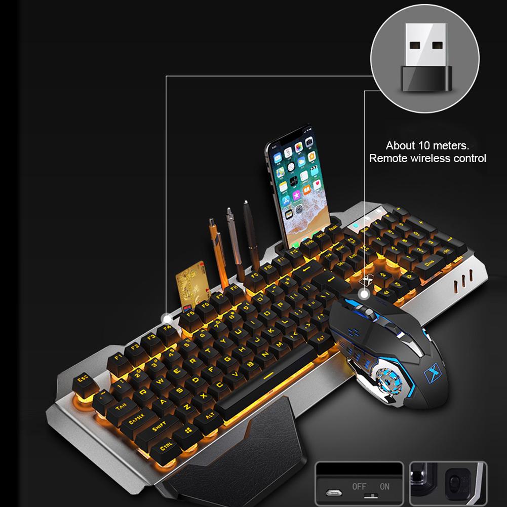 Durable Tastatur Maus Combos Delicate K680 2,4G Wireless Gaming Wiederaufladbare Backlit Mechanische Fühlen Tastatur Maus