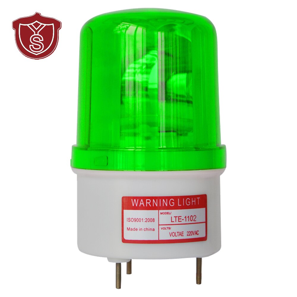 LTE-1103J Rotating Warning Light Alarm Red/Amber/Green/Blue Rotary Workshop Emergency Warning Lamp With Sound 90dB 220V 12V