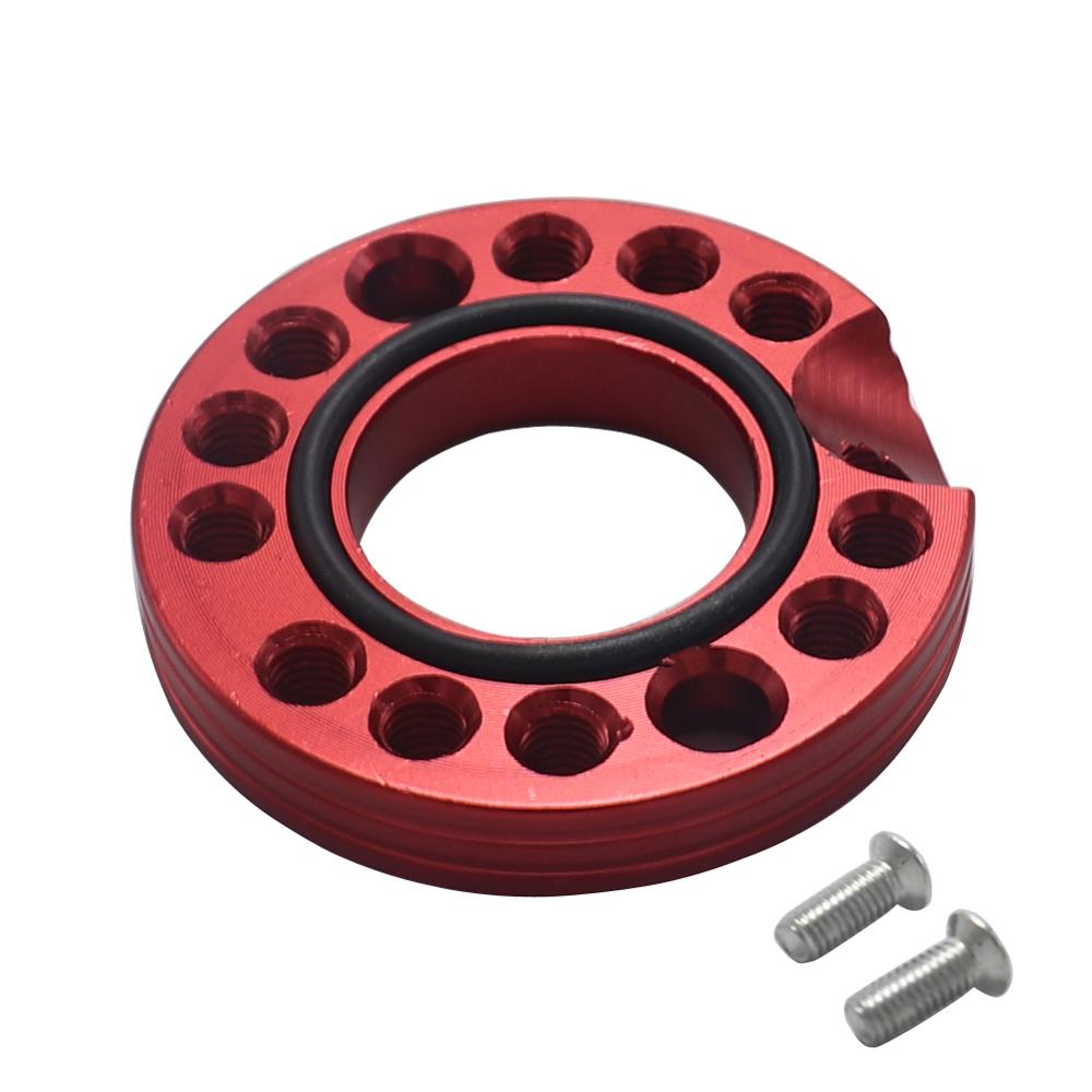 28mm CNC Carb Adjuster Carburetor Inlet Manifold Spinner Plate Adaptor For Pit Dirt Bikes Buggy: red