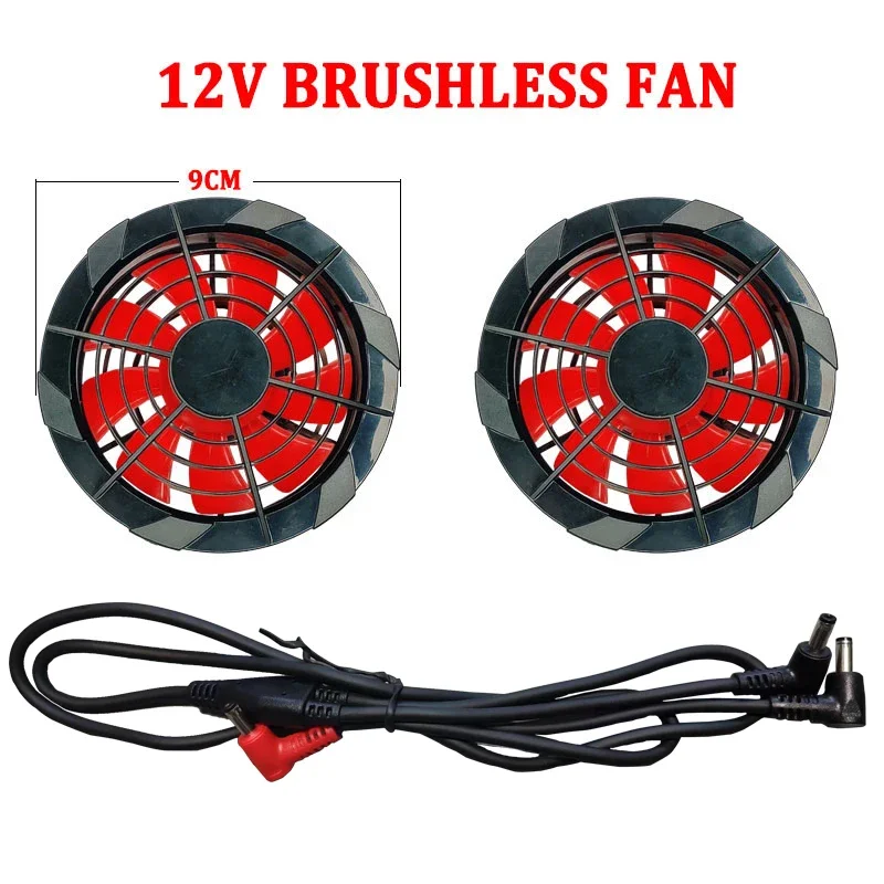 Koelvest voor heren, outdoor zomer koelvest, elektrische ventilator, koeljassen 12v airconditioning kledingventilator met kabel