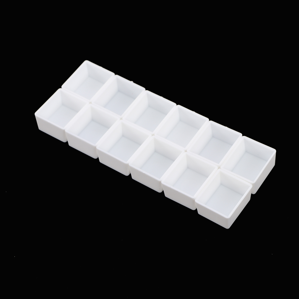 Empty Full/Half Pan White Plastic Paint Watercolor Grid Half Pans Artists Palette Paints Box Art Supplies