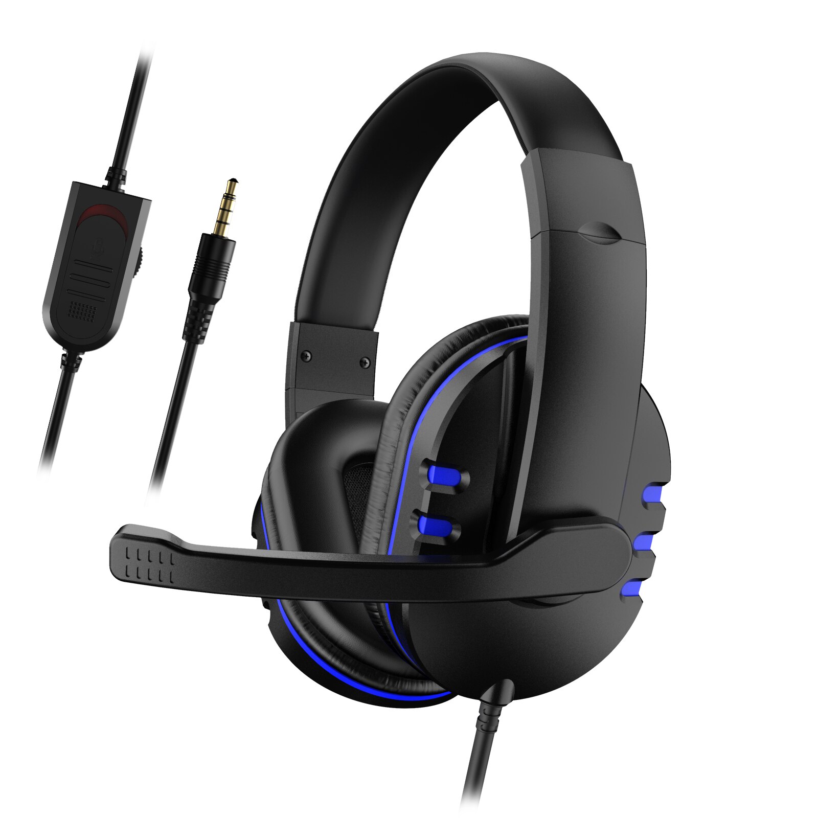 Hi-Fi Gaming Headset Computer Draagbare Hoofdtelefoon Met Microfoon Voor Pc PS4 Xbox Een Mobiele: Blauw