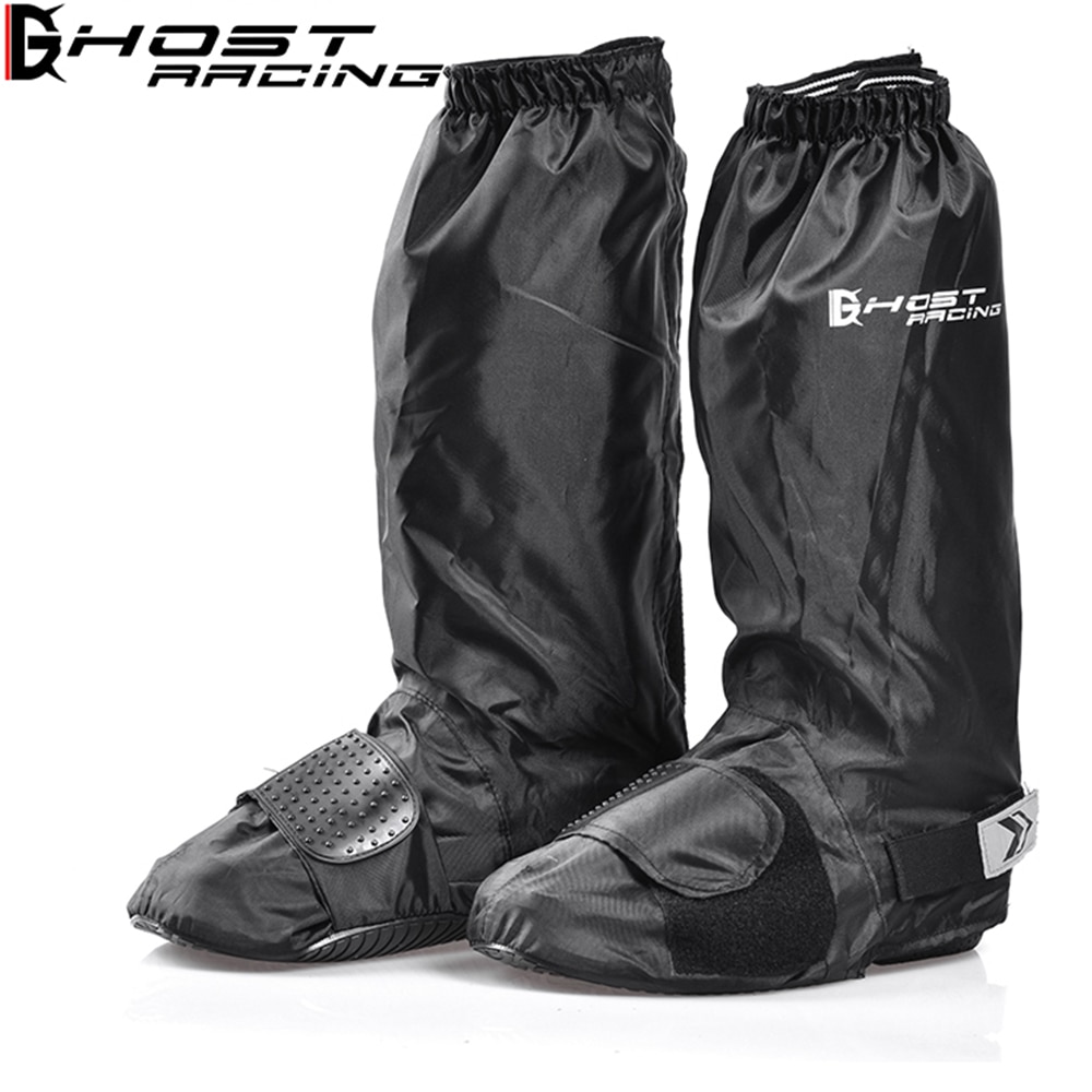 Regen-proof shoe cover voor motorrijden, slijtvaste bodem opknoping en blokkeren rubber voor beschermen rider schoen cover