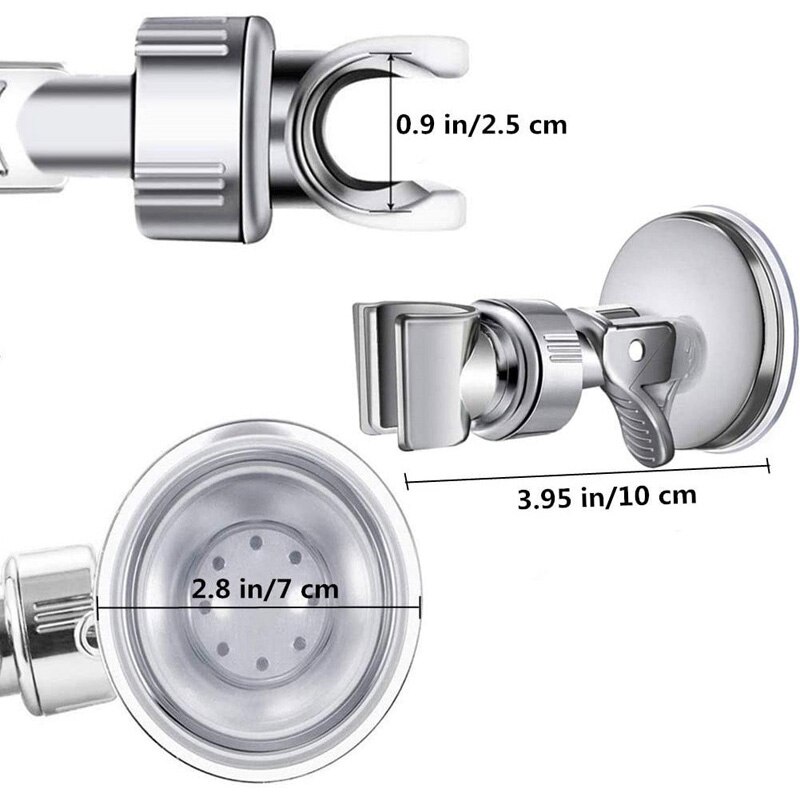 Krachtige Zuignap Douchekop Houder Base Badkamer Douche Geen-Boor Bevestiging Muur Beugel Badkamer Accessoires