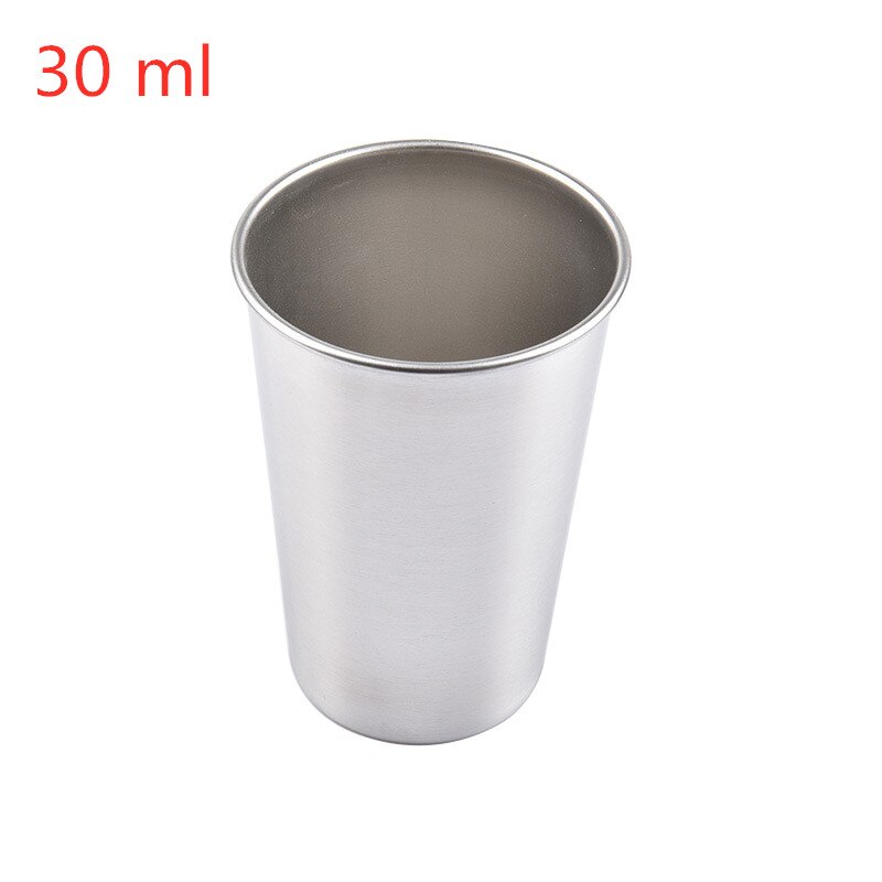 Taza de Metal para cerveza, vaso de acero inoxidable para vino, café, té y leche, 30ml/70ml/180ml/320ml, , 1 ud.,: 30ml