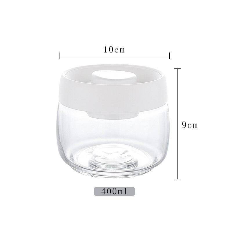 Vacuum Sealed Jar for Tea Candy Grains Food Container Spice Containers for Condiments Storage Jar Kitchen Accessories: 400ml