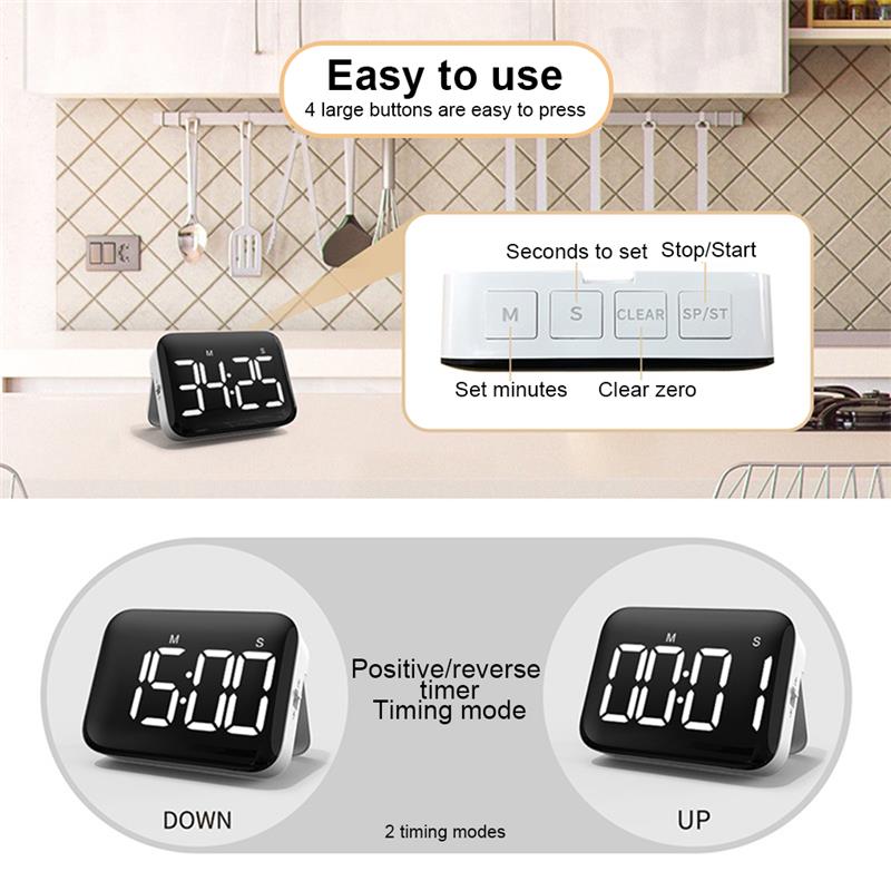 Cooking Grilling Digital Timer Desktop Studying Yoga LCD Countdown Alarm 99 Mintues 59 Seconds Kitchen Gadget Home Supplies