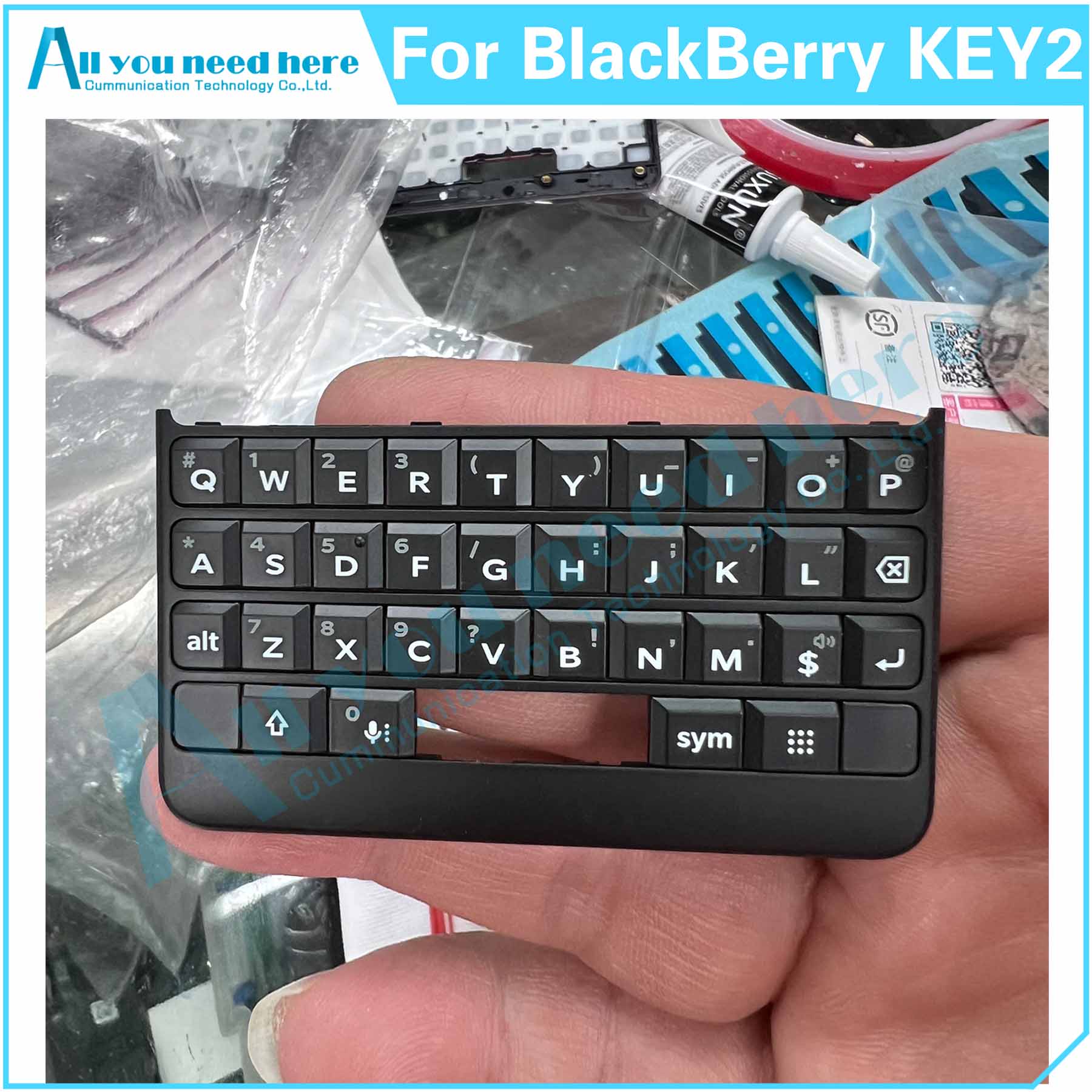 Reservdelar till knappsats för blackberry key 2 keytwo, bbf 100-6,  bbf 100-1,  bbf 100-2,  bbf 100-4: Reste sig