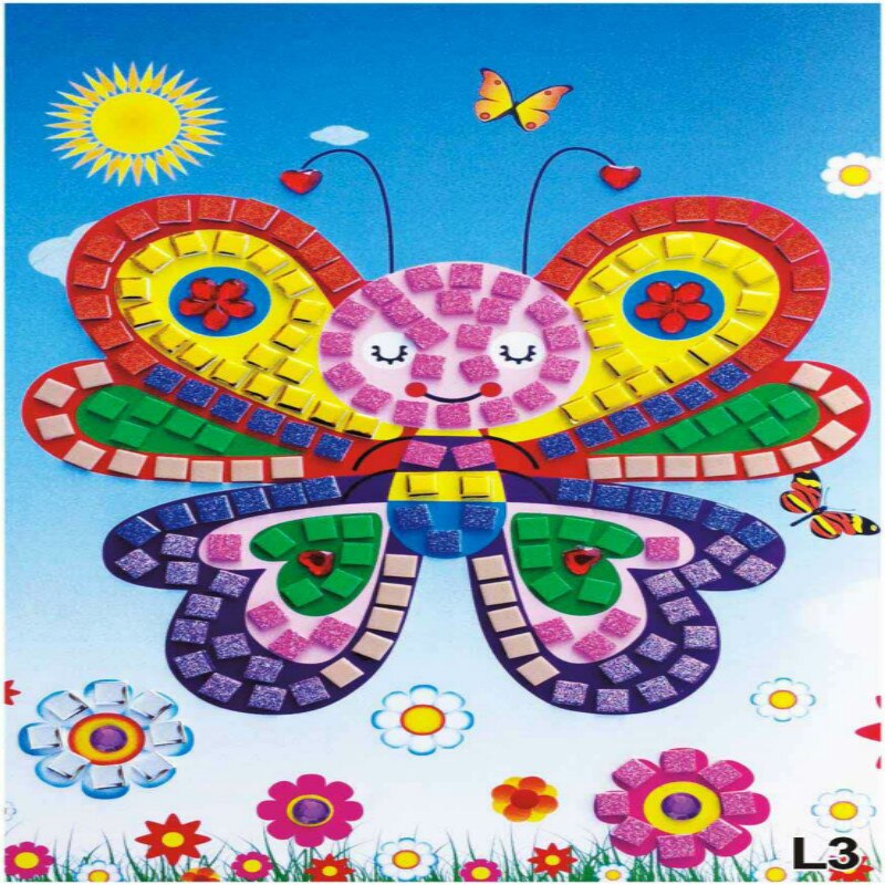 Adesivi Diamante FAI DA TE Fatti A Mano di Cristallo Adesivi Pasta di Pittura A Mosaico Di Puzzle Giocattoli Per Bambini Bambino Giocattolo Regalo Mosaico Autoadesivi di Cristallo: L3