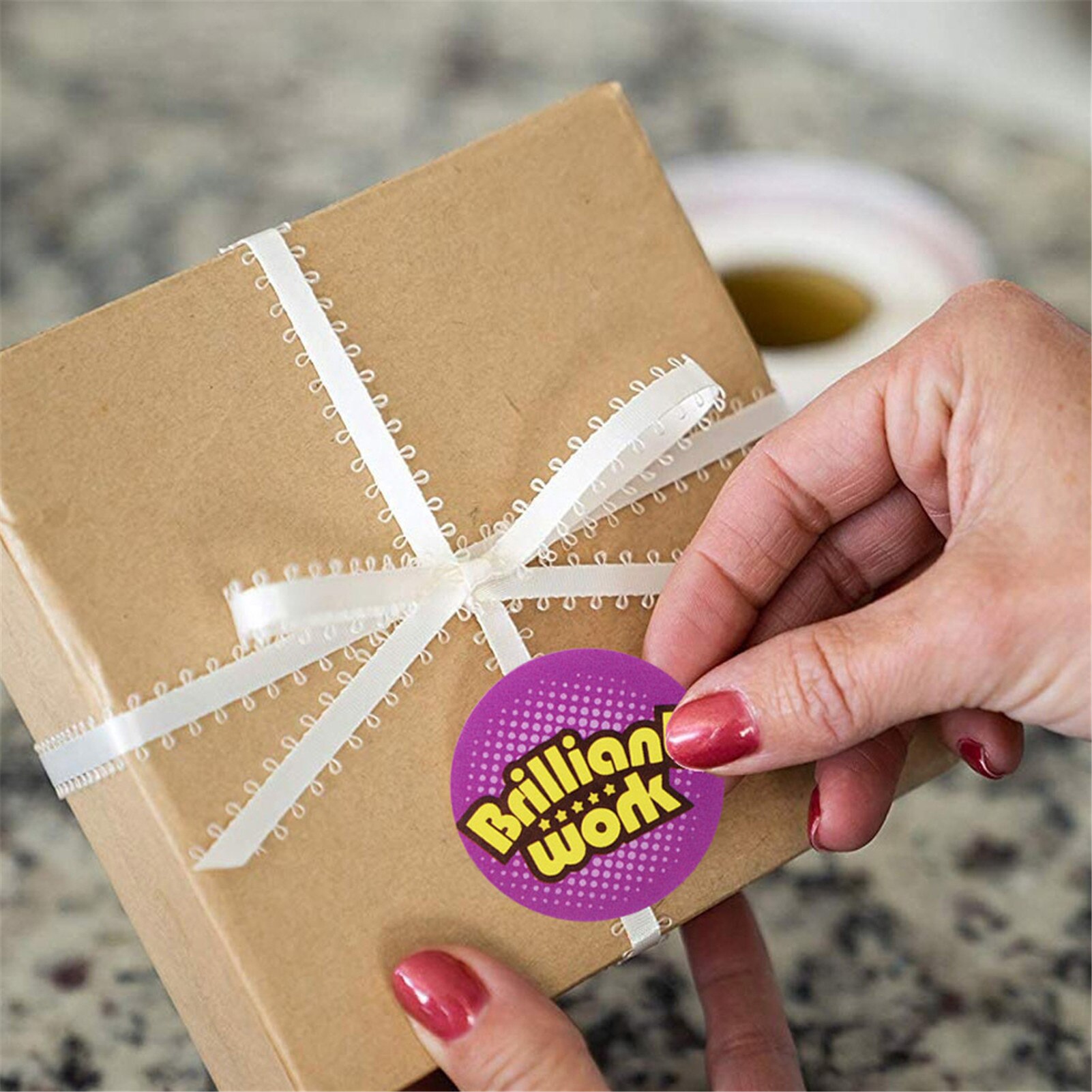 500PCS/Roll Teacher Reward Stickers Funny 24 Designs Stickers With Encouraging Words Self-adhesive Sticker Motivate Students