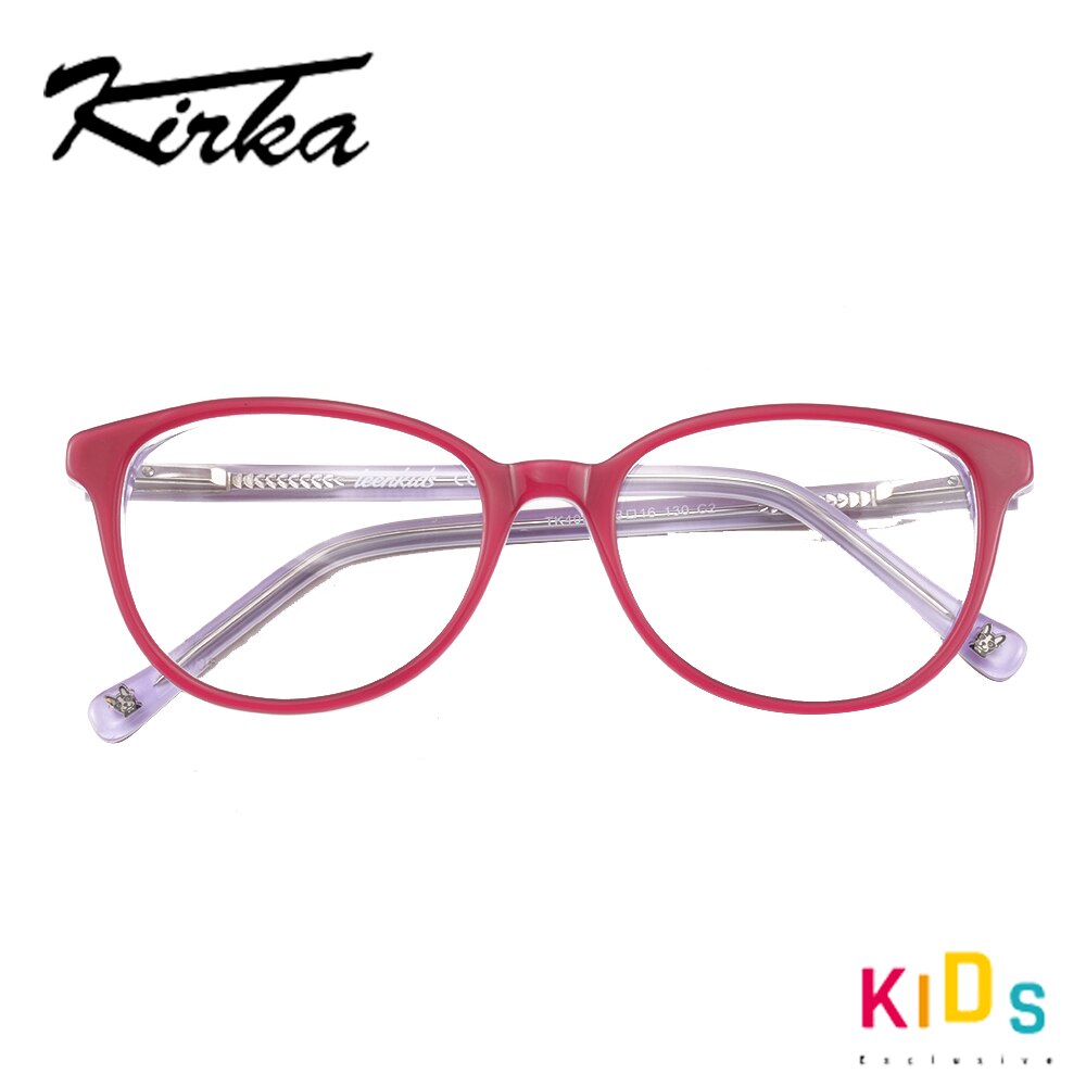 Kids Glasses Pink Eyeglass Frames Children Glasses Myopia Eyewear Acetate Kids Eyeglass Frames Round Children Optical Frames