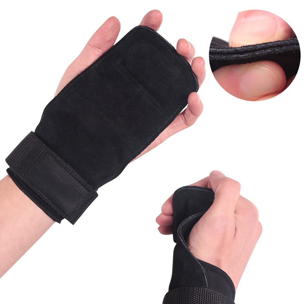 1 Paar Gewichtheffen Handschoenen Gym Verstelbare Gewatteerde Pols Wraps Ondersteunen Palm Protector Zware Bandjes Bodybuilding