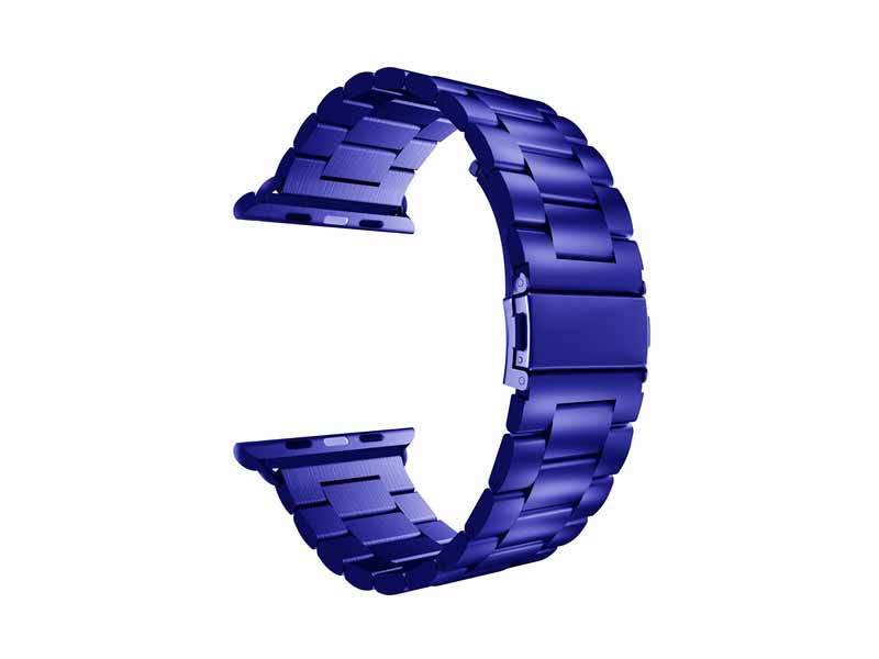 Apple montre bracelet acier inoxydable bracelet iWatch bracelet métal rose 38 40 42 44 sangle boucle apple série 4 3 2 1: blue / 38mmor 40mm