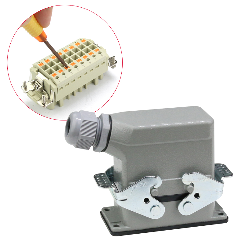 WZAZDQ Heavy Duty connector (granaatscherven-krimpaansluiting) 6-10-16-24-32-48 kernpin industriële waterdichte luchtvaartstekkerdoos