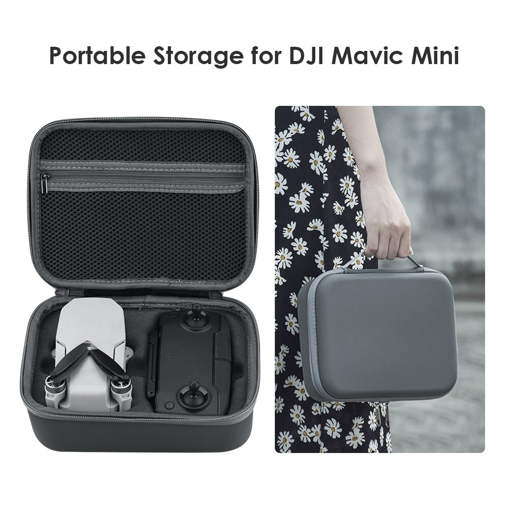 Mini sac de rangement Portable à coque rigide avec fermeture à glissière double voie pour étui de protection pour équipement électronique DJI Mavic