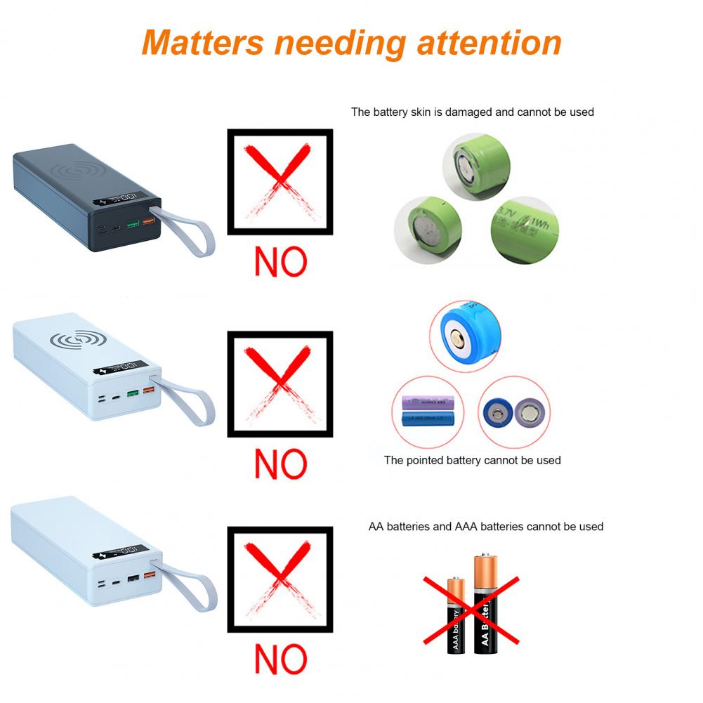 C16 Power Bank Case Detachable DIY 16x18650 Charger Case Quick Charging Power Bank Box for Smart Phone DIY Charger Shell Case