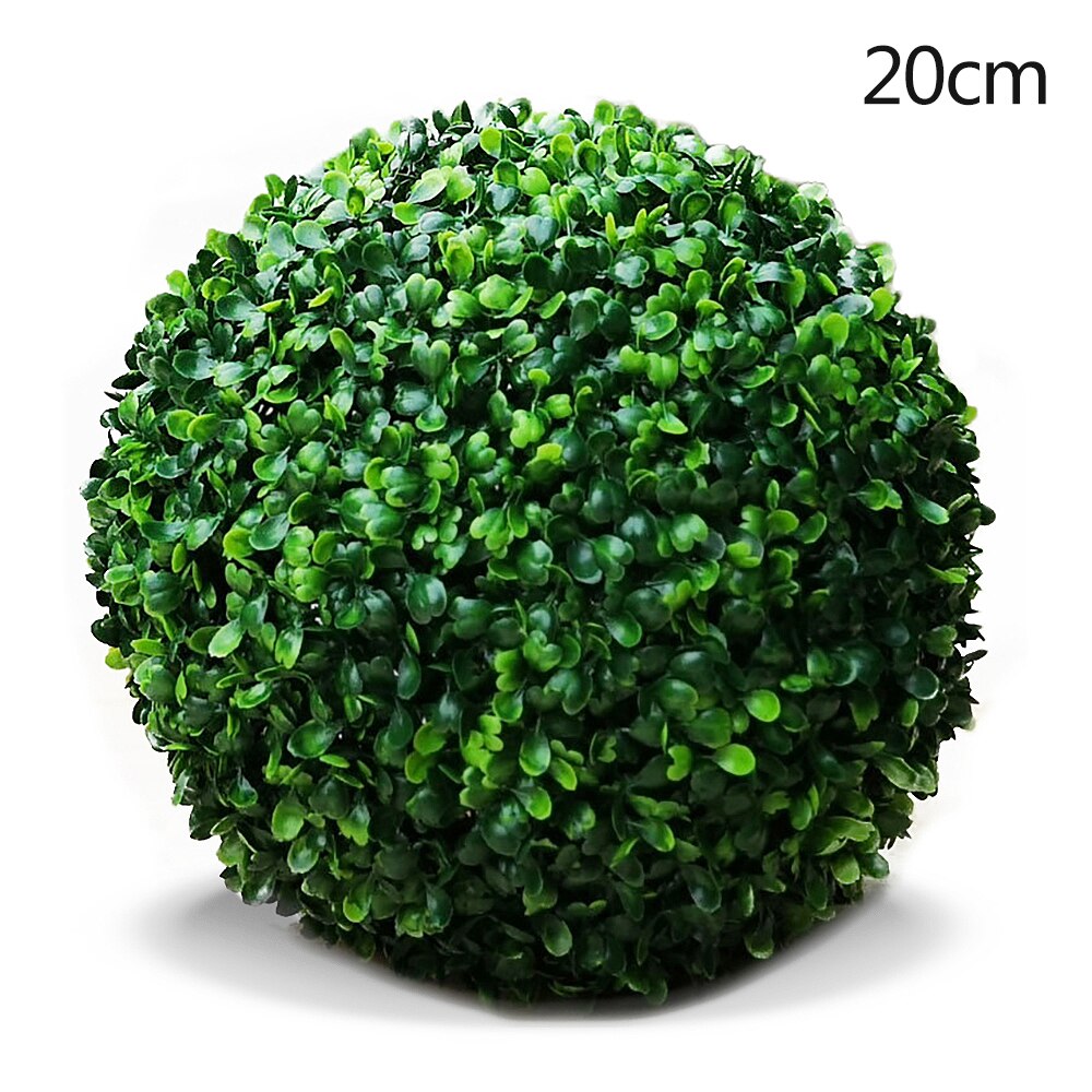 Kunstig plante bold topiær træ buksbom hjem udendørs bryllupsfest dekoration kunstig buksbom bolde have grøn plante: 20cm